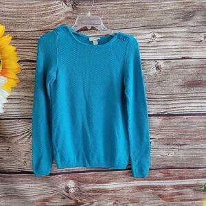 Loft Women's Long Sleeve top aqua